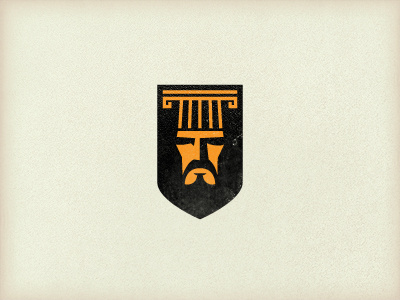 Zeus The Chef bar beard chef face food god greek head logo restaurant shield zeus