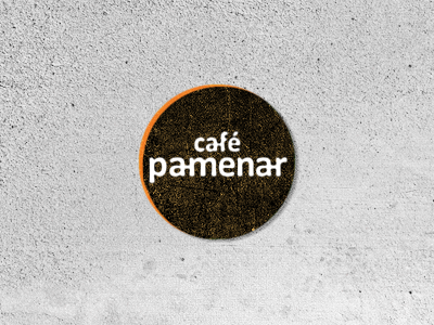 Pamenar cafe concrete identity industrial logo pamenar