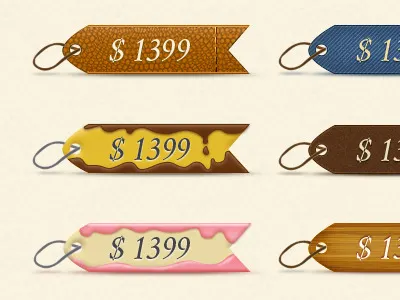 Price Tags icons web elements