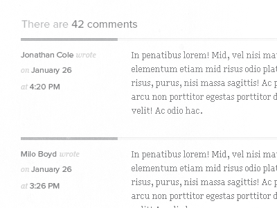 Comments comments ui white