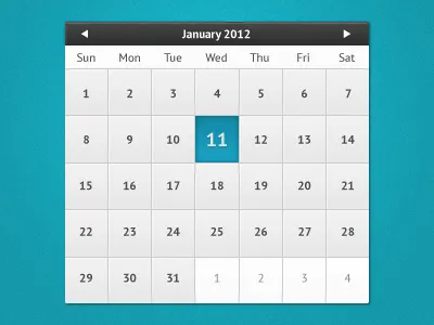 Calendar calendar date mini mobile widget