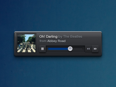 mini player blue buttons dark music player