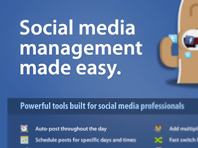 Social Media Management design ui web design