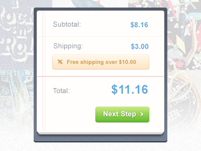 Cart widget cart clean ecommerce shop ui