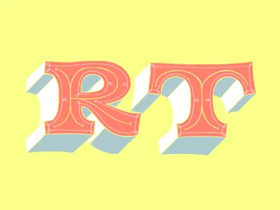 RT 3d lettering slab