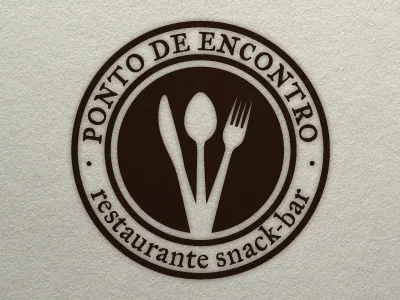 Ponto de Encontro branding castro design encontro esad fork graphic hat josé knife letters logo logotipo logotype logótipo oporto ponto porto portugal portuguese poster print restaurant restaurante shirt spoon t shirt