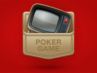 Icon for poker cards chips game leather poker