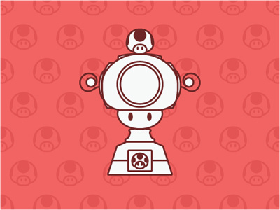Mario Kart Trophy Series : Mushroom Cup icon illustration mario kart
