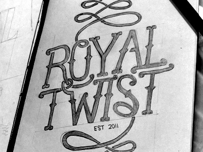 RT Lettering Sketch flourish lettering pencil sketch