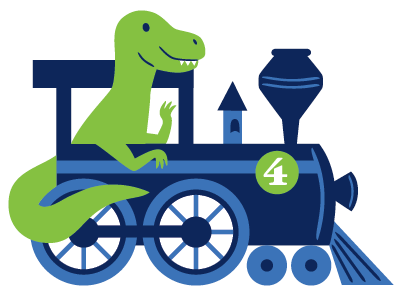 Dino Train dinosaur engine illustration train vector