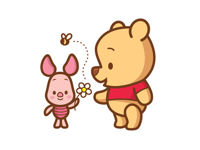 Pooh and Piglet cute disney kawaii piglet pooh