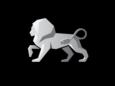 Geometric Lion animal geometric greyscale illustration lion logo shapes vector