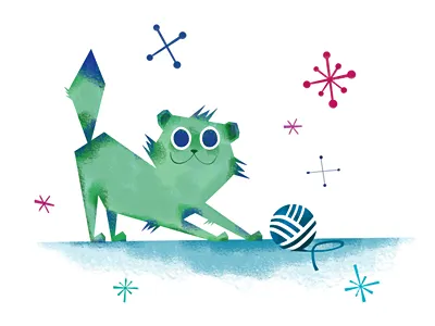 Favorite thing cartoon childrens book color design illustration kids kitten texture