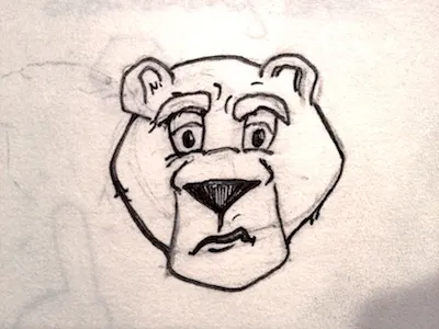 Bear bear bw cartoon hand drawn handdrawn lineart non digital not amused oso sketch sketchbook sneer