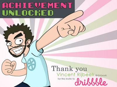 Thank you for the invite dribbble illustration invite scott pilgrim too many fingers