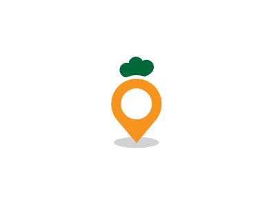 Carrot carrot find fresh icon location logo mapping mark marker pin vegetable