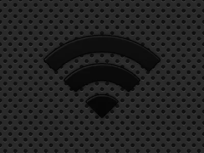 Matte Black Wifi Icon black carbon icon pattern ui user interface webdesign wifi