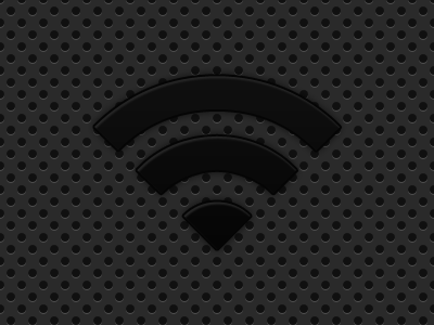 Matte Black Wifi Icon black carbon icon pattern ui user interface webdesign wifi