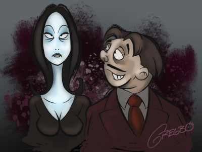 Happy Birthday Charles Addams! addams family cartoon comic illustration