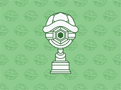 Mario Kart Trophy Series : Shell Cup icon illustration mario kart