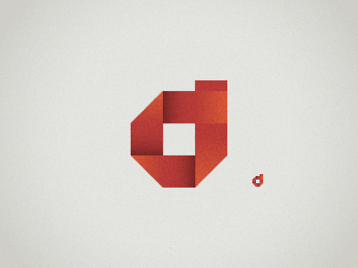 "d" logo symbol d favicon logo red ribbon symbol