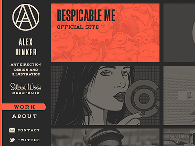 Portfolio Site alex rinker branding design illustration logo portfolio rinker site type typography website