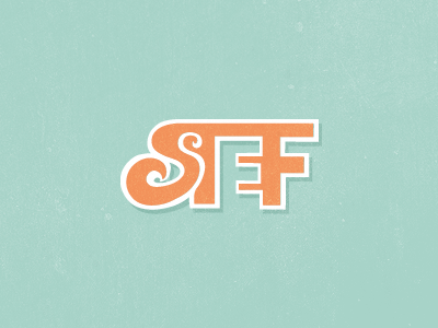 STEF lettering logo typography