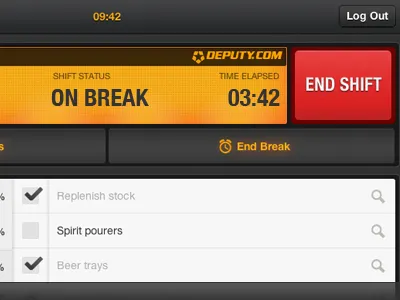 Deputy Kiosk Tasks dark deputy kiosk orange tasks