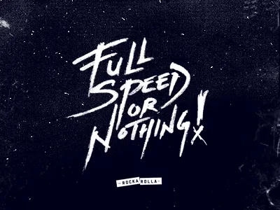 Full Speed drawn full hand metal music punk rock speed