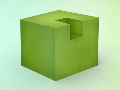 A cube cube green illustration