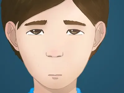 Sad Boy blue boy ipad painting sad sketch