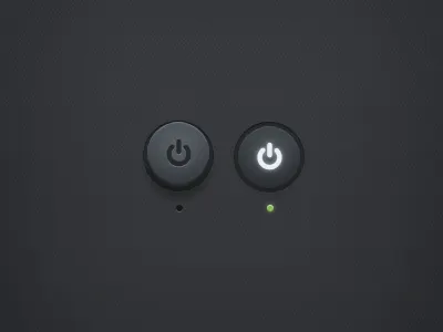 Power Button (v2) button light power ui