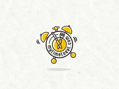 My time to eat 13mu alarm clock egg fork logo plate spoon time