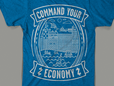 Command Your Economy apparel blue economy shirt tee white zaarly