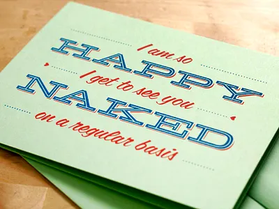 Naked Time card happy immature naked quote romance romantic saying screen print type valentine valentines day