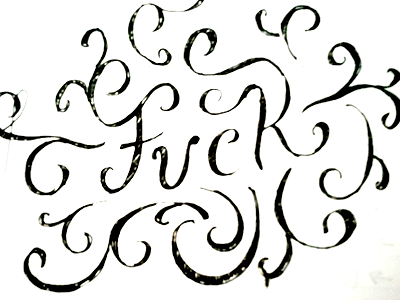 fuck hand lettering typography