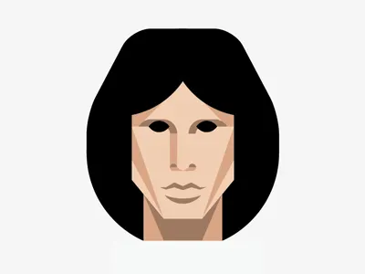 Mystery Project 18 dan kuhlken dkng face jim morrison nathan goldman polygonal poster vector