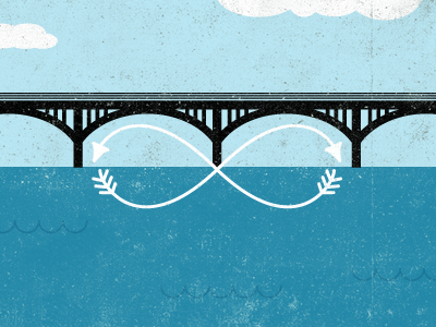 Congress arrows austin bridge cloud congress forever illustration infiniti water waves wedding