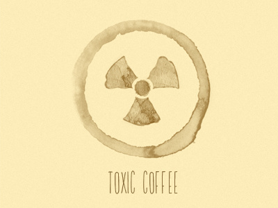 Toxic Coffee - Demo Album Cover album band brush cover toxic typogaphy