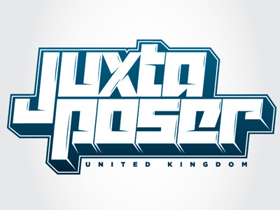 Juxtaposter branding club dj flyer logo typography