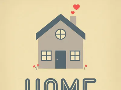 Home Sweet Home cute home house illustration lost type co op mensch print typography vintage wisdom script