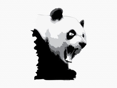 Panda Illustration illustration monochrome wild