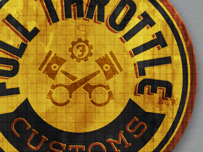 Fullthrottle - WIP baby garage motor piston sign texture vintage