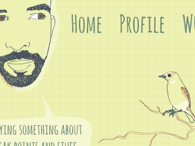 Sneak preview of beard hamsters illustration personal portfolio responsive responsive design twitter feed ui