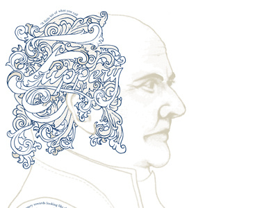 JohnAdams halftone lettering letterpress sketch