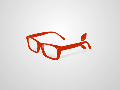Wooden Glasses glasses logo nature nerd proof red