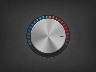 Heat knob blue dial heat knob metal red ui