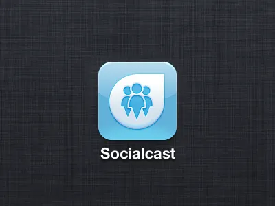 Socialcast iOS icon 2 3d clean dead icon ios ipad iphone socialcast