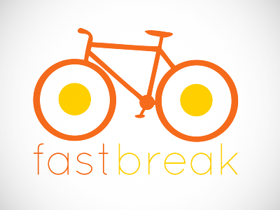 Fast Break bicycle breakfast delivery eggs logo