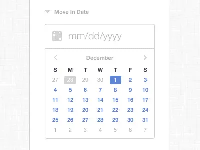 Calendar calendar date ui